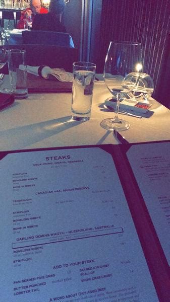 Menu at CUT Steakhouse, Halifax