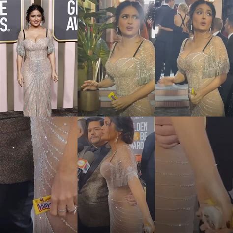 Salma Hayek Llega A Los Globos De Oro Con Un Pulparindo Y Causa Revuelo