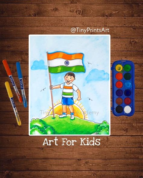 Republic day and independence day drawing for kids | Independence day ...