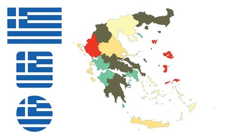 Map and flag of Greece 8211478 Vector Art at Vecteezy