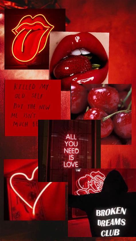 Red Aesthetic Grunge All You Need Is Love Aesthetic Wallpapers Fruit Quick Tattoo