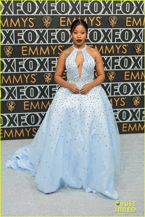 Dominique Fishback Arrives in Dazzling Blue at Emmy Awards 2023: Photo 5004409 | Photos | Just ...