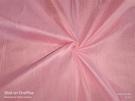 100 Pure Silk Dupioni Fabric Bubble Gum Pink 54 With Slubs At Rs 1500