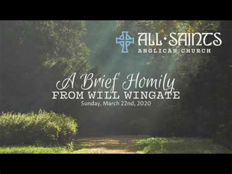 A Brief Update And Homily March 22 2020 YouTube