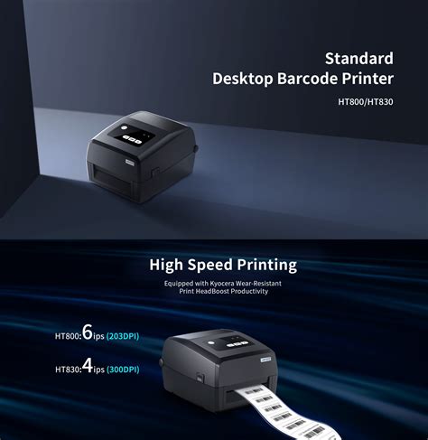 China Thermal Transfer Barcode Printer Wifi Label Printer Ht Ht