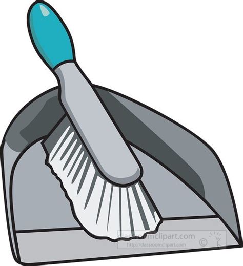 Home and Household Clipart-dust pan and small broom