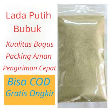 Jual Lada Putih Bubuk Kualitas Premium Isi Gram Merica Putih