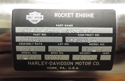 Harley Davidson Lr 64 Rocket Engine As Used In Aqm 37 Jayhawk