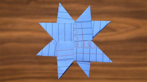 How To Make Double Ninja Star With Paper Origami Youtube