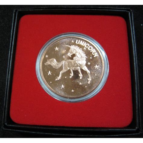 Stamp And Coin Unicorn One Ounce Pure Copper Round Wiith Box Walmart