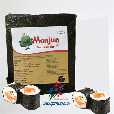 Jual Halal Manjun Lembar Yaki Sushi Nori Rumput Laut Seaweed Gimbap