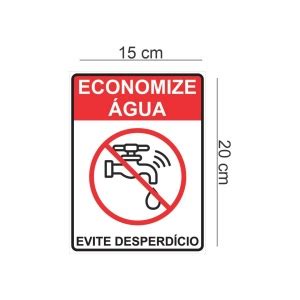 Placa De Sinaliza O Economize Gua Evite Desperd Cio