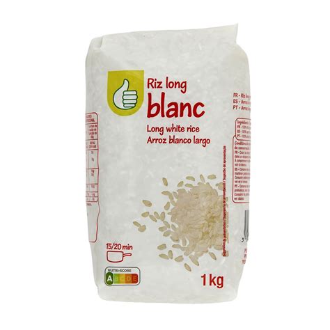 Pouce Riz Long Blanc Kg Pas Cher Auchan Fr