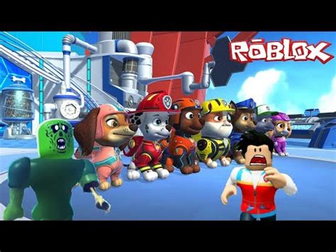 ROBLOX Ryder da Patrulha Canina Escapa da Invasão zumbi YouTube