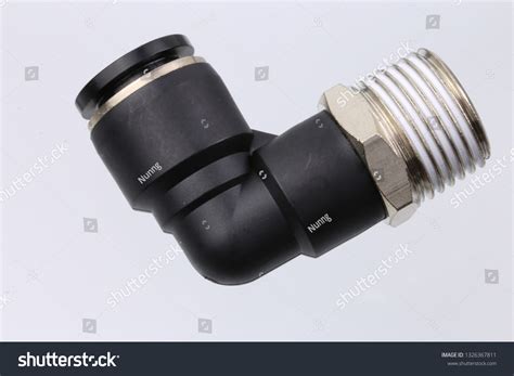 Elbow Fittingquick Fitting Joint Pneumatic Pipingisolated Stock Photo