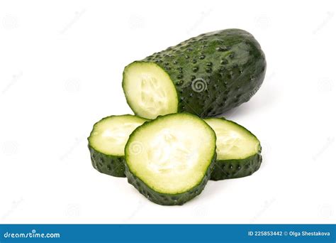 Pepino Vegetal Isolado Em Fundo Branco Foto De Stock Imagem De