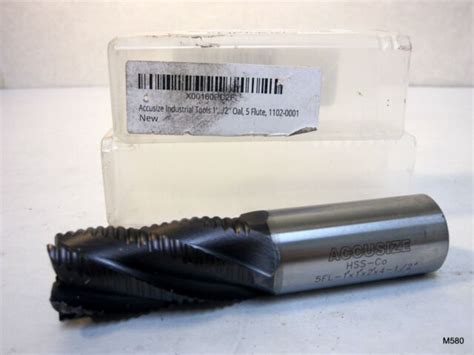 Accusize Industrial Tools 1 Dia M42 8 Cobalt TiAlN Roughing End Mill