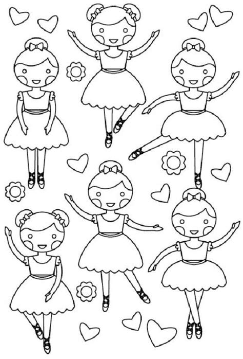 55 Desenhos de Bailarina Fofos para Pintar em Casa Grátis