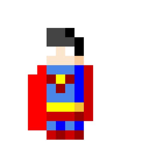 Pixel Art Minecraft Superman