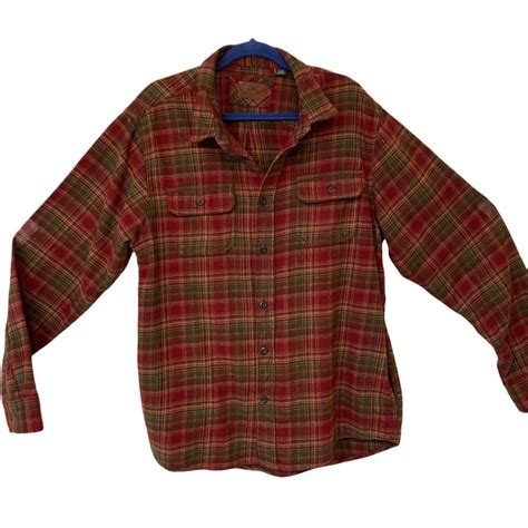 Orvis Classic Collection Flannel Shirt Plaid Xl Gem