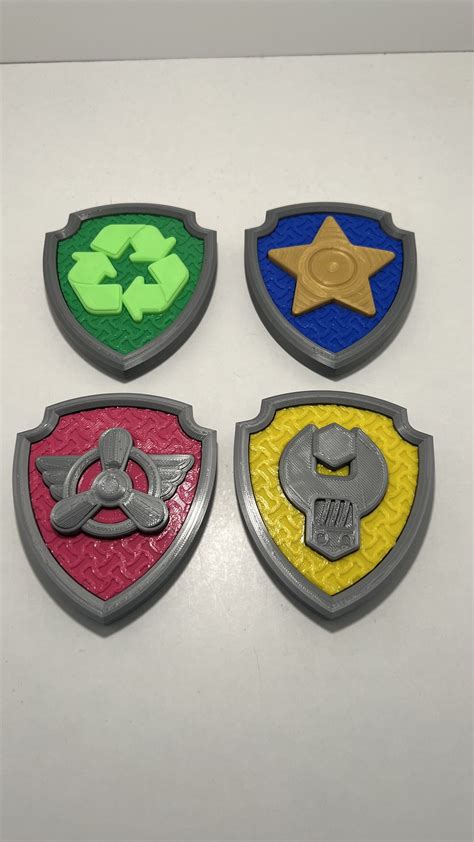 D Printable Paw Patrol Badges Made With Creality Ender V Cults