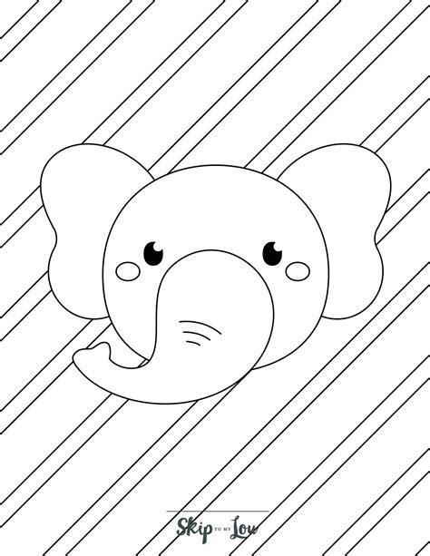 Free Elephant Coloring Pages With Full Book Skip To My Lou