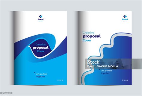 Konsep Template Desain Sampul Proposal Ilustrasi Stok Unduh Gambar