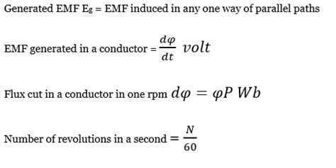 Freely Electrons Emf Equation Of Dc Generator