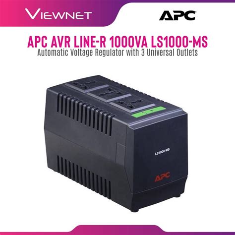 APC AVR Line R 1000VA LS1000 MS Automatic Voltage Regulator With 3