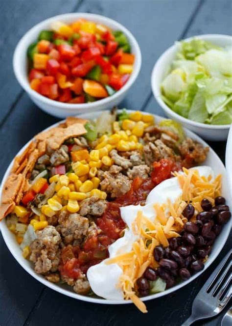 Ground Turkey Taco Salad - The Cookie Writer