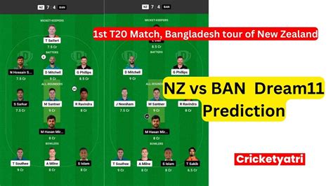 Nz Vs Ban Dream11 Prediction In Hindi Fantasy Cricket Pitch Report