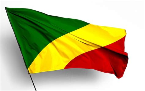 Premium Photo Republic Of The Congo 3d Waving Flag And White