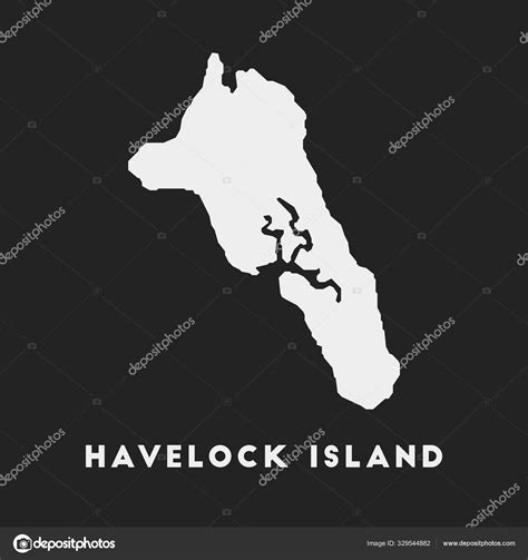 Havelock Island Icon Island Map Dark Background Stylish Havelock Island Stock Vector Image by ...