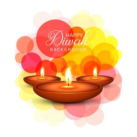 Free Vector Beautiful Happy Diwali Decorative Background Vector