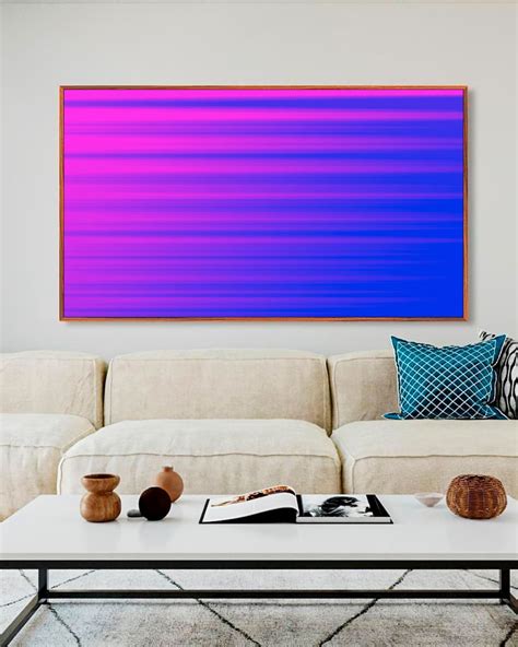 Quadro Abstrato Rosa Roxo Degradê Canvas Moldura 140x90 Elo7