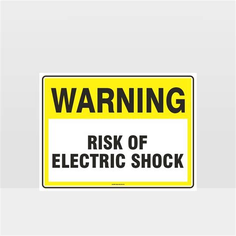 Warning Risk Of Electric Shock Sign - Notice/Information Sign - HAZARD ...