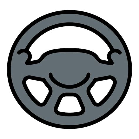 Vector De Contorno De Icono De Volante De Coche Auto Parte M Quina De