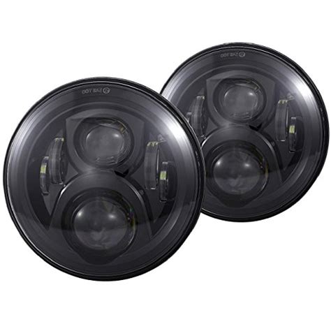 Vouke H Inches Round Black Cree Led Headlight High Low Beam Fit