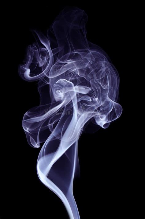 Blue Smoke on Black Background Stock Photo - Image of colored, digital ...