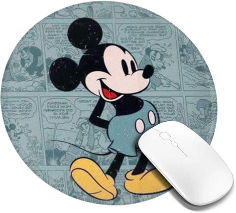 Mickey Mouse Mousepad Computer Mouse Mat Round For Men