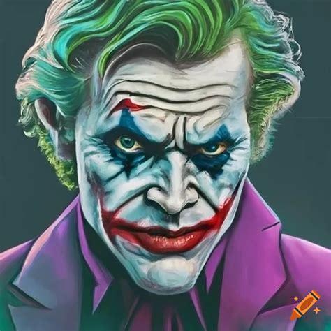 Portrait Of Willem Dafoe As The Joker On Craiyon