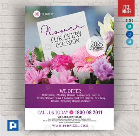 Florist Promotional Flyer Psdpixel