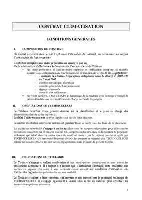 CONTRAT DE MAINTENANCE