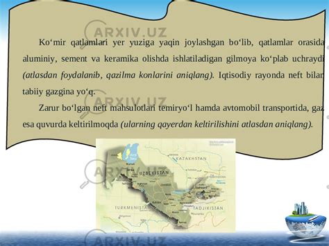 Toshkent Iqtisodiy Rayoni Sinf Geografiya Slaydlar Maktab