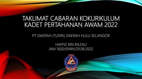 Taklimat Cabaran Kokurikulum Kadet Pertahanan Awam 2022 1pptx