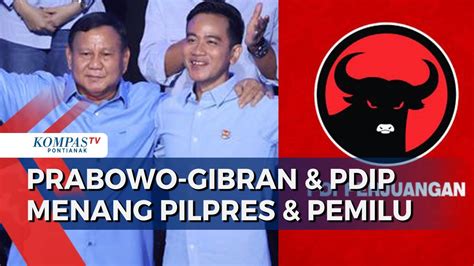 KPU Umumkan Hasil Rekapitulasi Prabowo Gibran Menang Pilpres PDIP