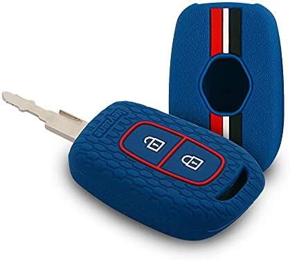 Keyzone Striped Silicone Key Cover Compatible For Renault Kiger Kwid