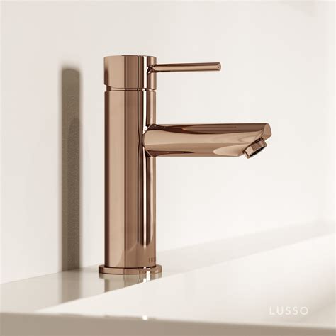 Luxe Rose Gold Basin Monobloc Mixer Tap Lusso