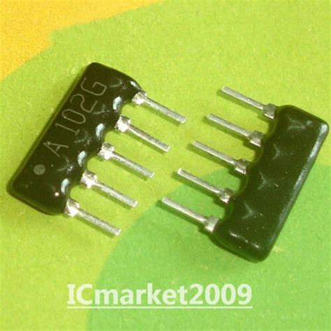 50 PCS A05 102G 5 A 102G 1K Ohm 1KR 4 Commoned Resistor Network Array