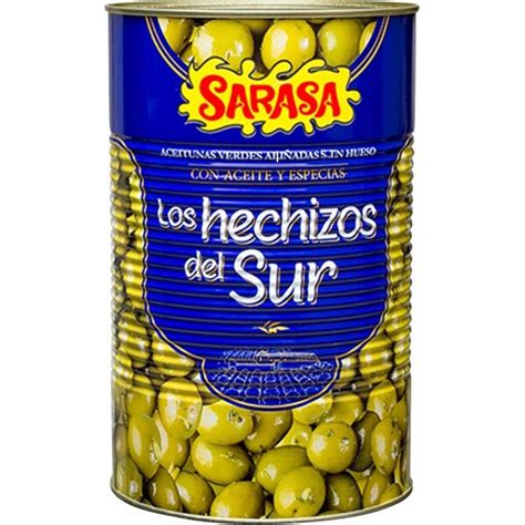 Comprar Los Hechizos del sur aceitunas verdes aliñadas sin hueso frasco